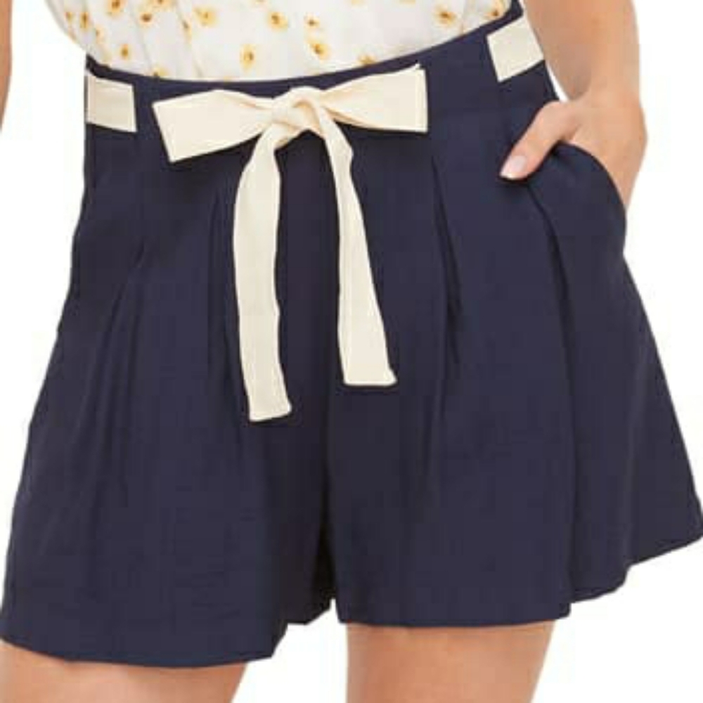 All in FavorFront Tie Pleated Shorts